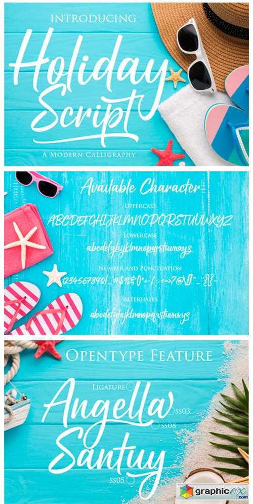  Holiday Script Font 