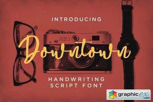  Downtown - Handwriting Script Font 