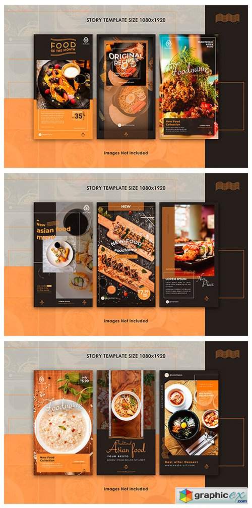  Food Instagram Feed & Stories Templates 