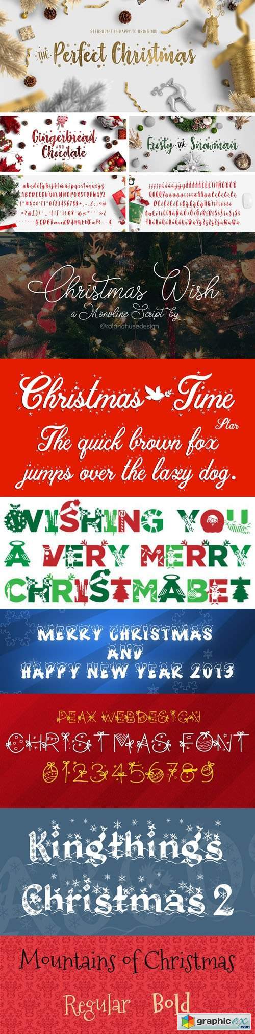 26 Holiday Fonts Collection