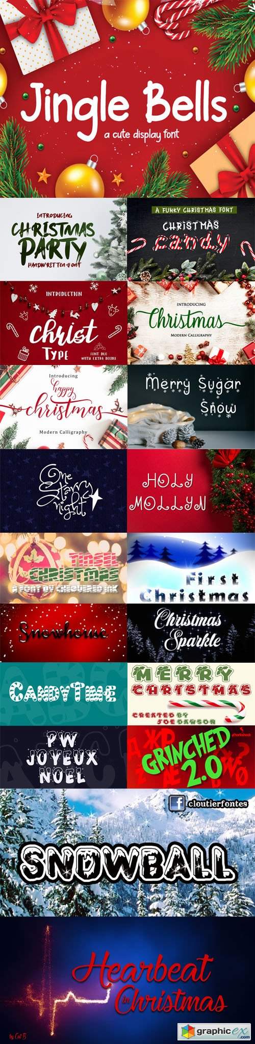  29 Holiday Fonts Collection 