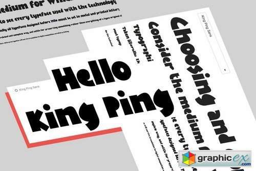 KingPing, super casual display font