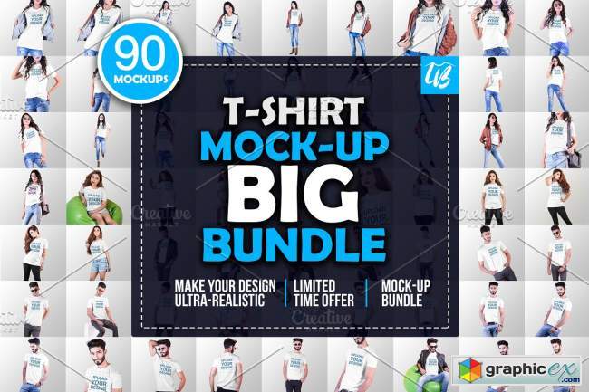 Tshirt Mockup Big Bundle 