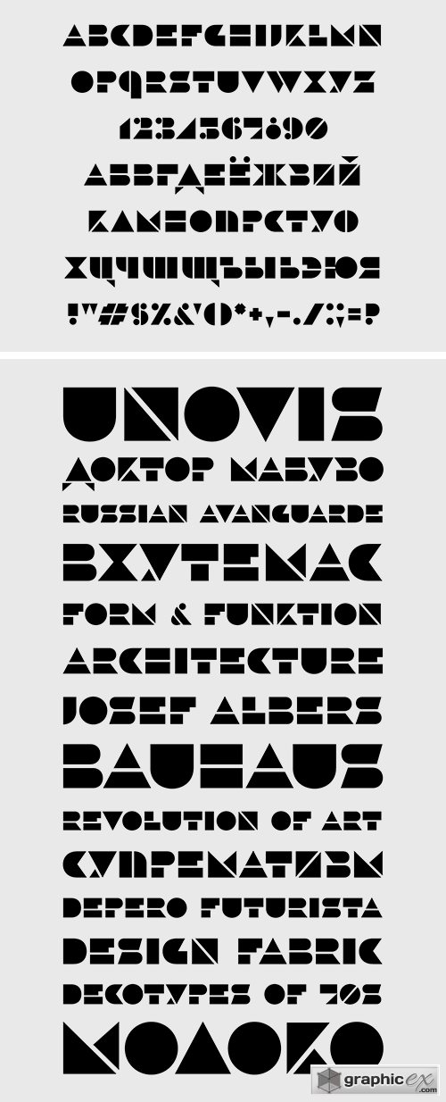  UNOVIS100 Typeface 