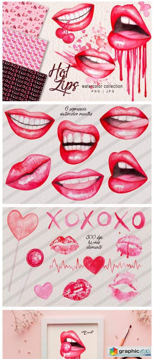 Watercolor Lips Collection