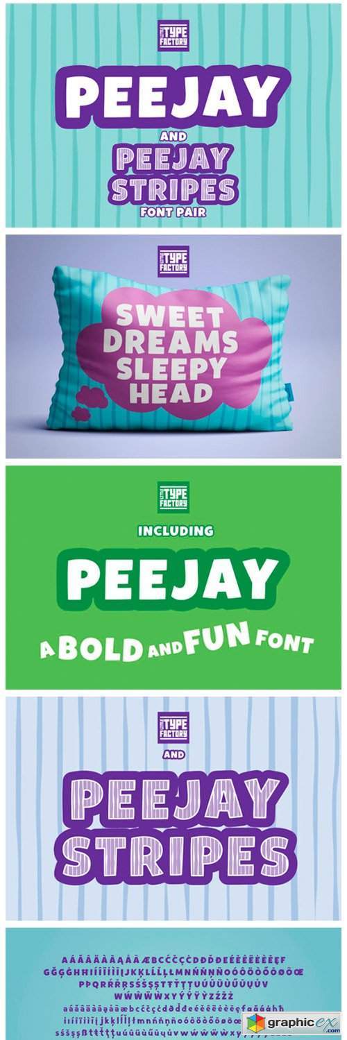 Peejay & Peejay Stripes Font