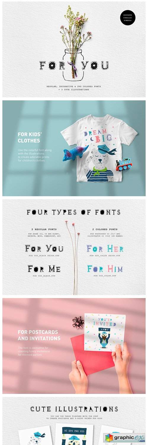 For You! Handmade Decorative Font 