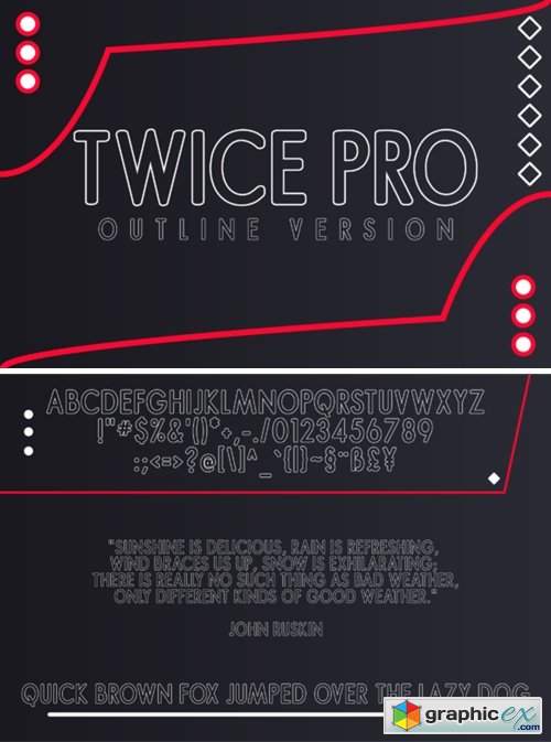  Twice Pro Outline Font 
