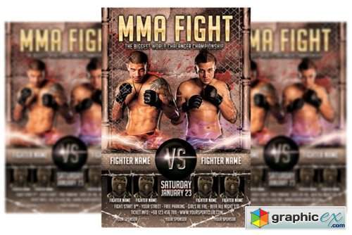 MMA Fighting Flyer Template