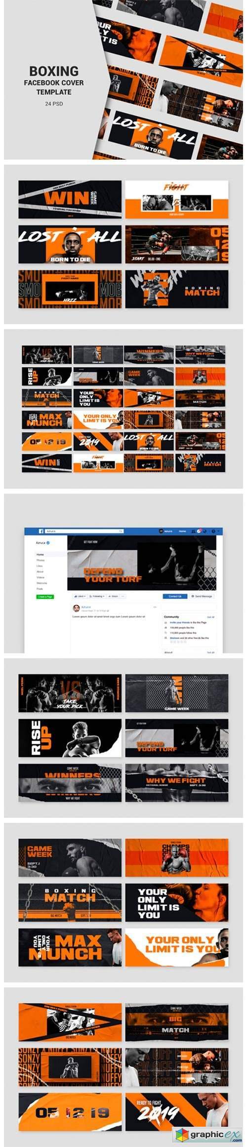 Boxing Facebook Cover Templates » Free Download Vector Stock Image ...