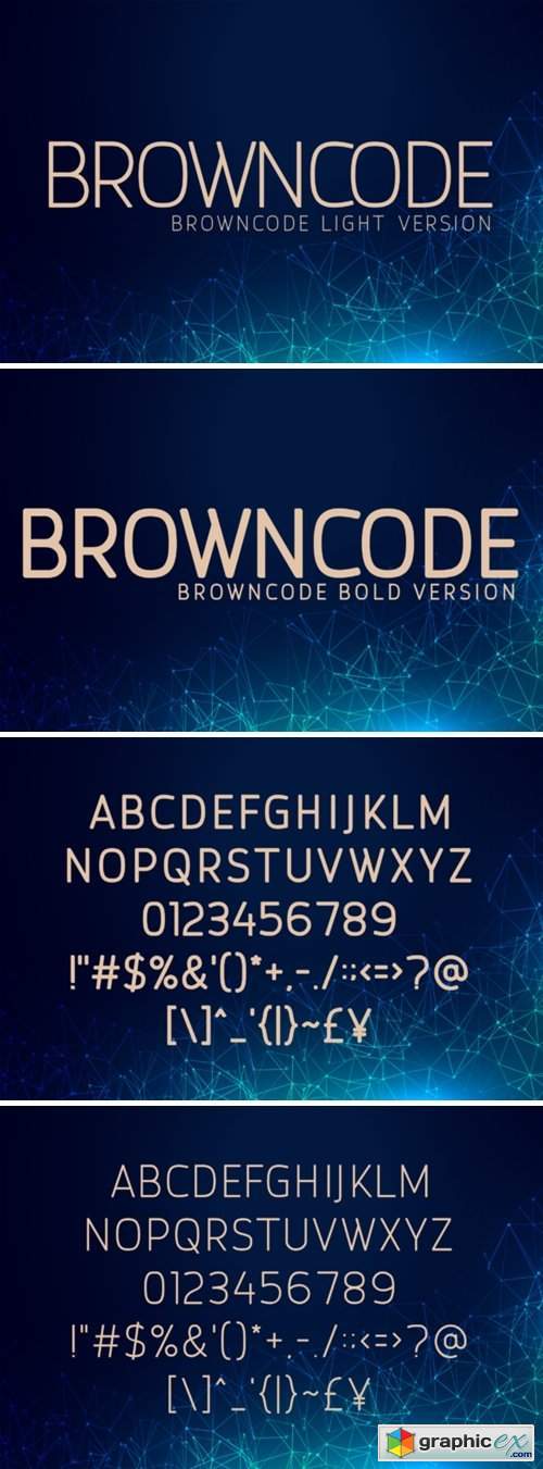 Browncode Light and Bold Font