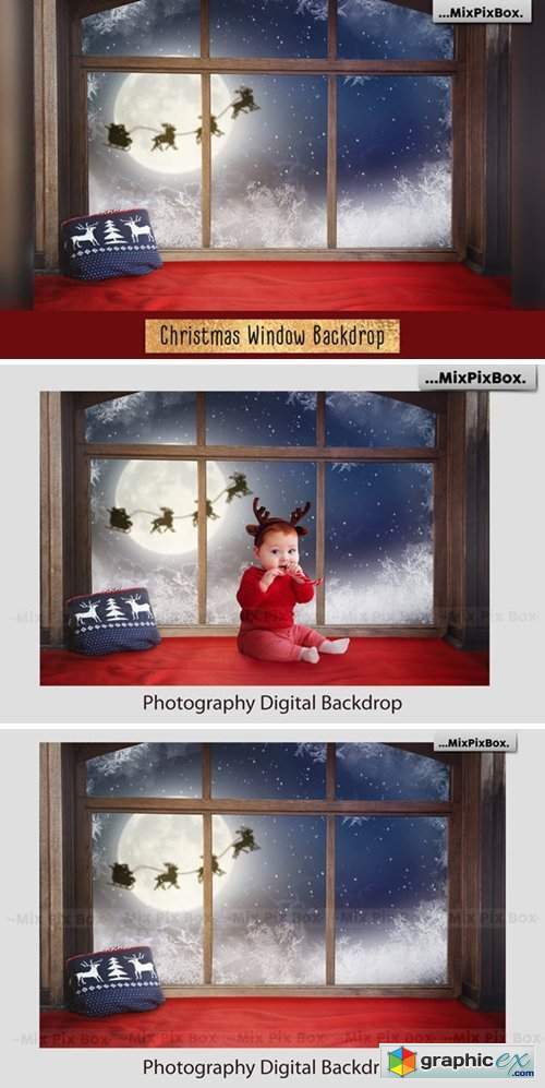 Christmas Window Backdrop
