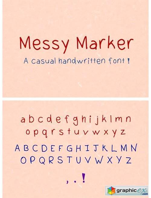 Messy Marker Font