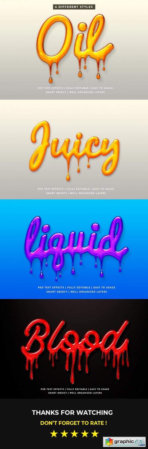 Liquid Oil Text Style Effect Mockup