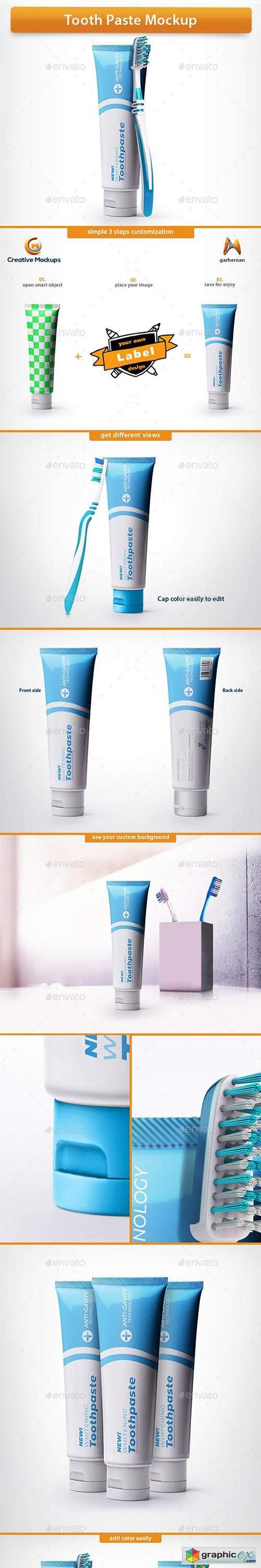 Tooth Paste Psd Mockup