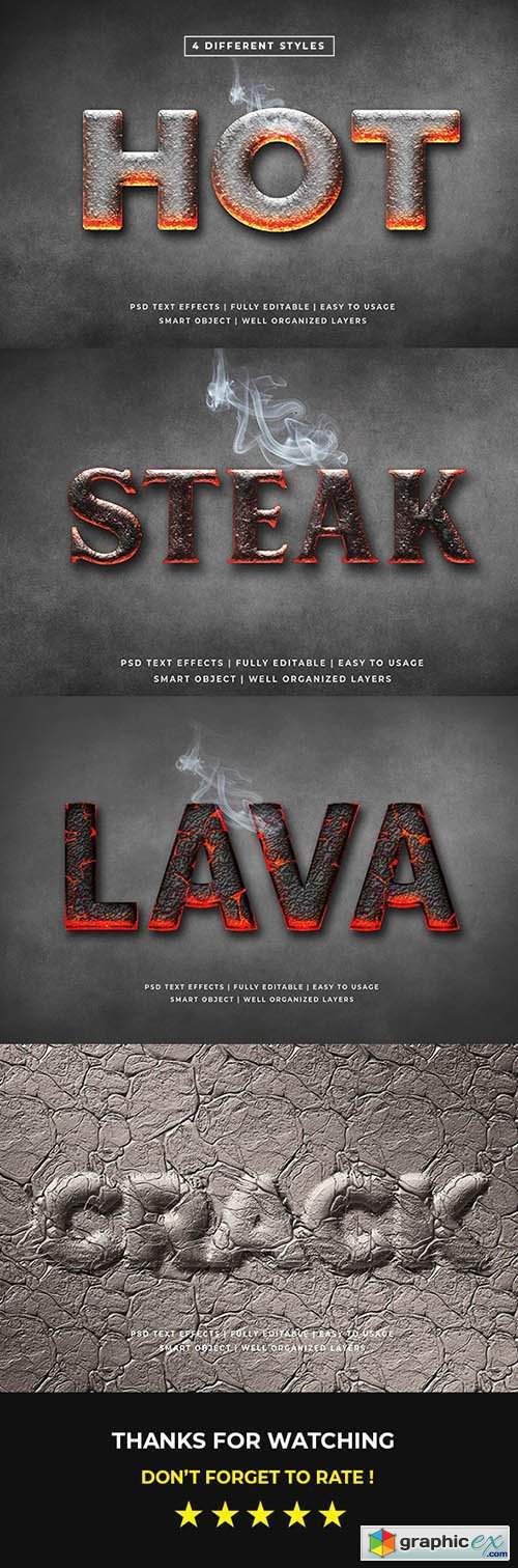 Hot 3d Text Style Effects Mockup