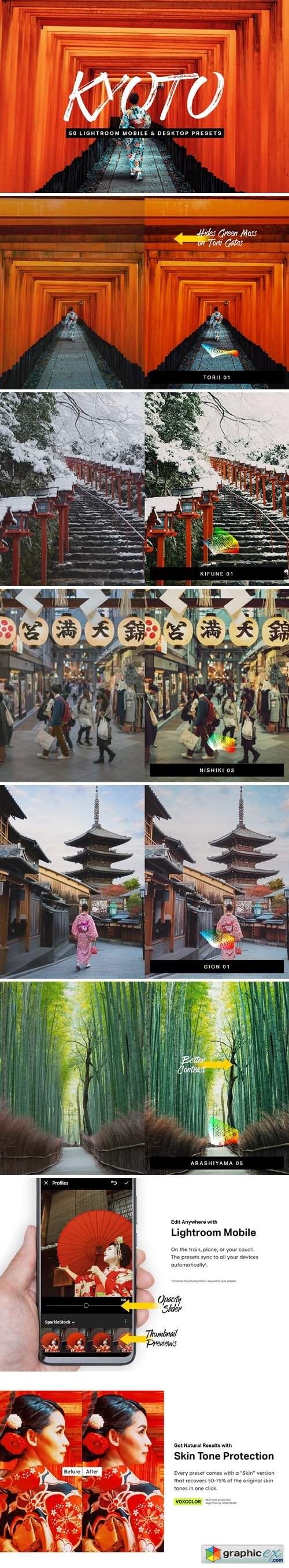  50 Kyoto Lightroom Presets and LUTs 