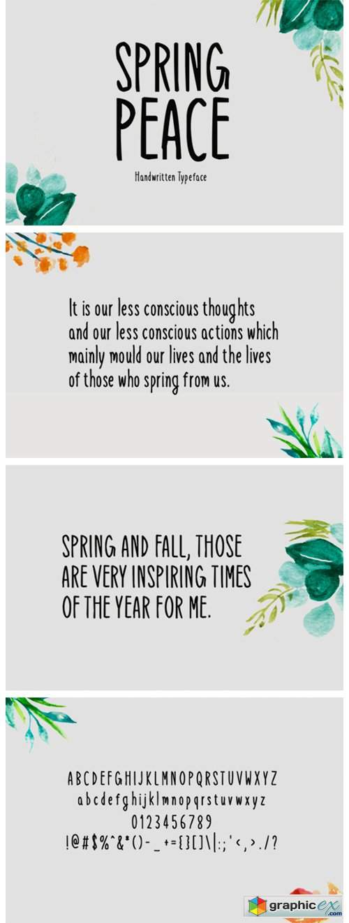  Spring Peace Font 