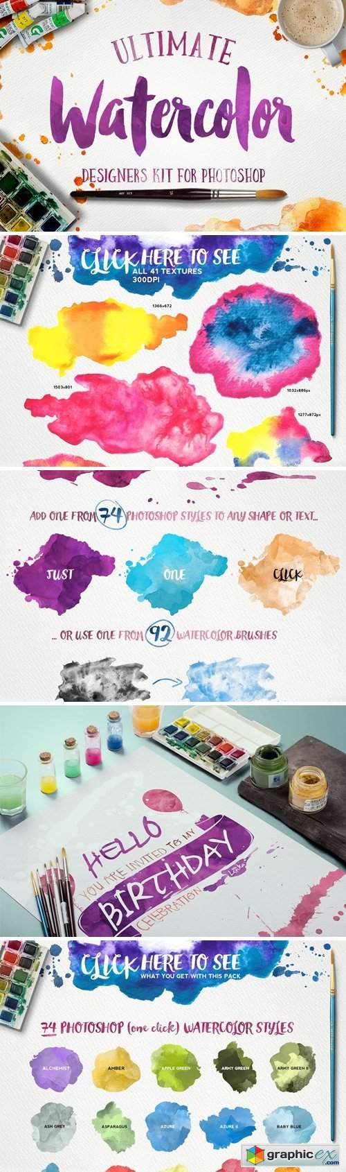 Watercolor KIT for Photoshop 223071