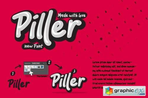  Piller the casual trendy font 