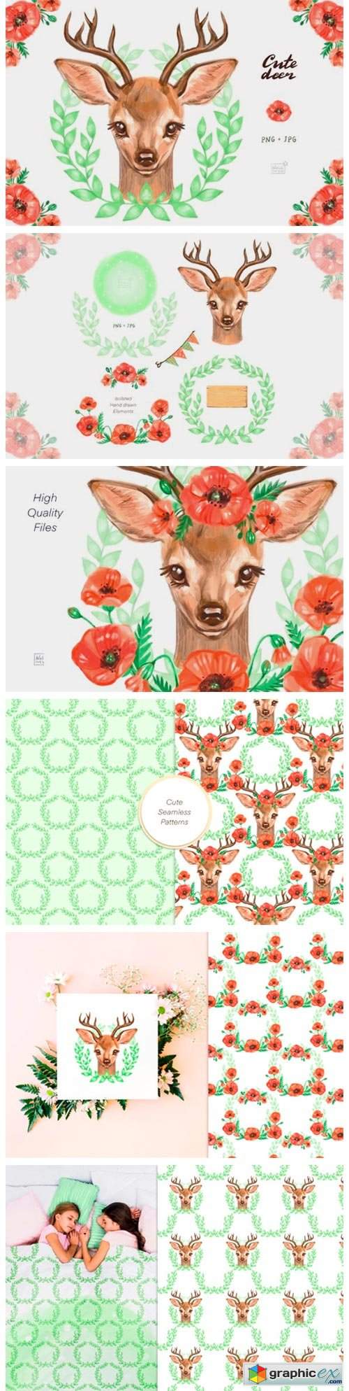  Cute Deer Cliparts 