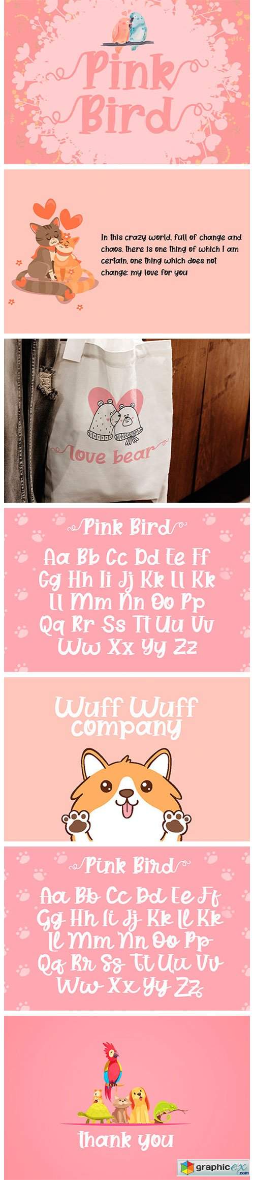  Pink Bird Font 