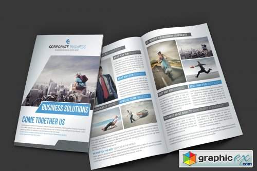 Business Bi-fold Brochure Template 