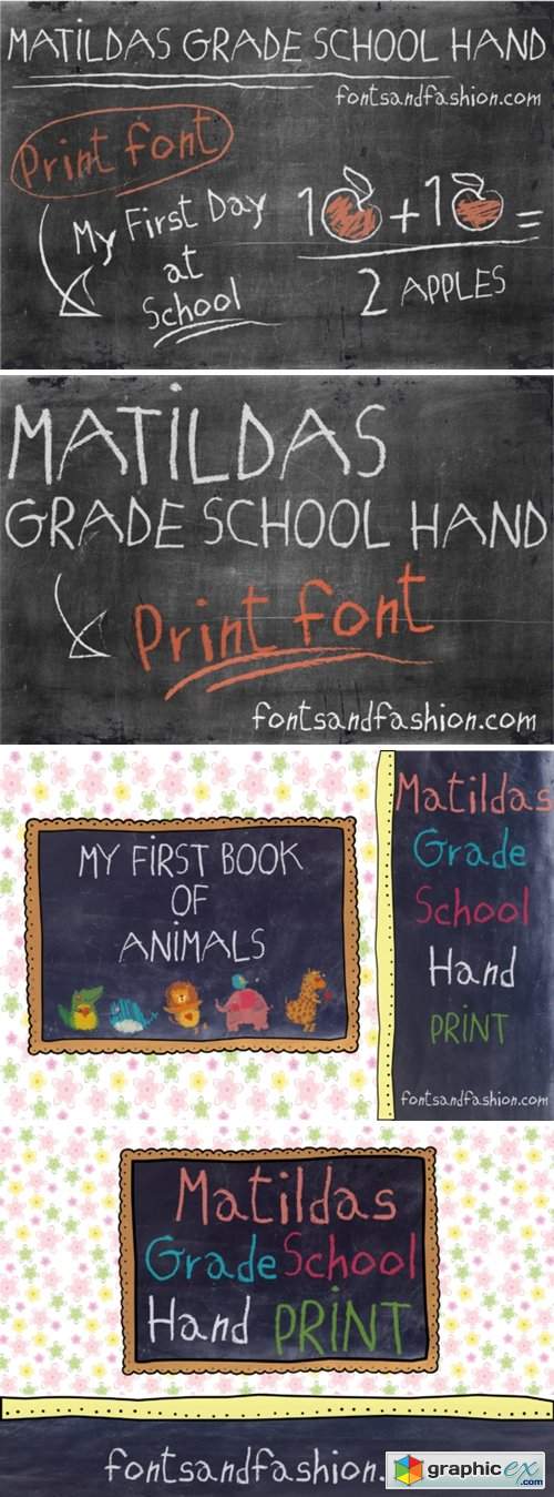  Matilda's Grade School Hand Print 