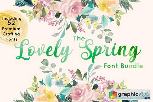  The Lovely Spring Font Bundle 