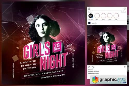 Girls Night Flyer 4579921