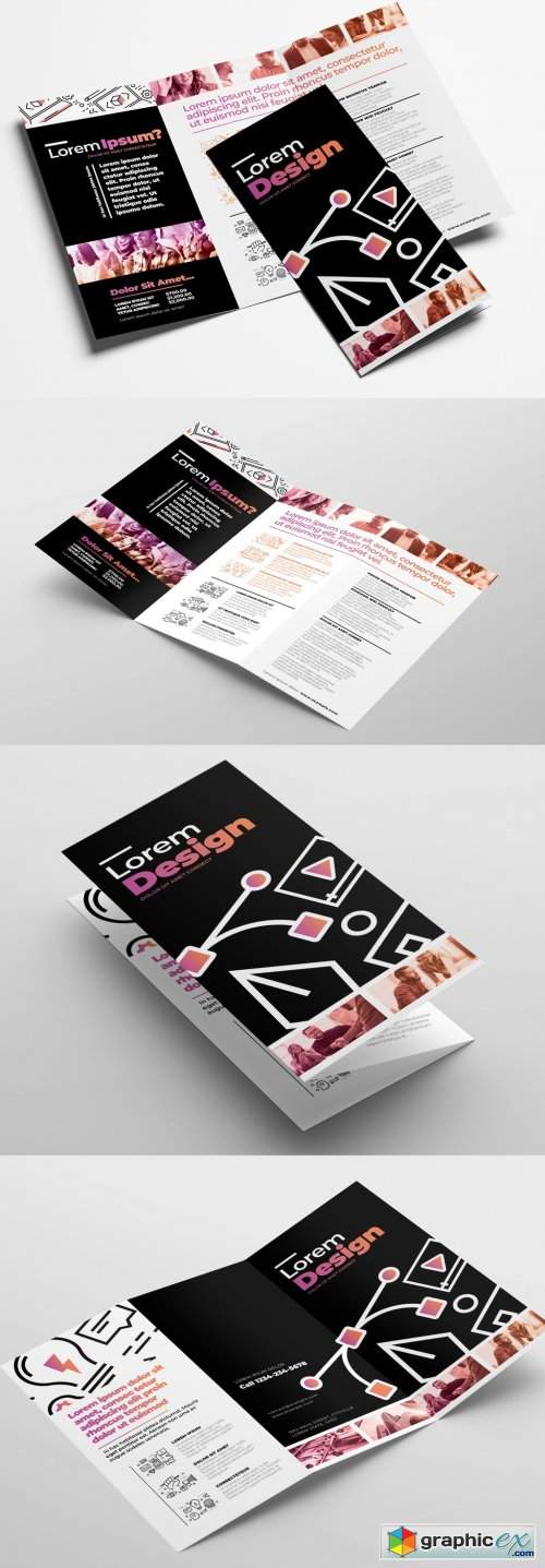  Graphic Design Service Trifold Brochure Layout 