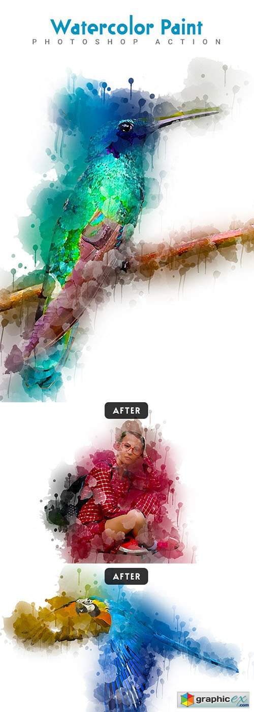 Watercolor Paint Photoshop Action