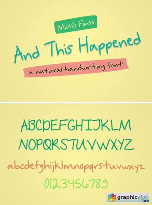  And This Happened Font 