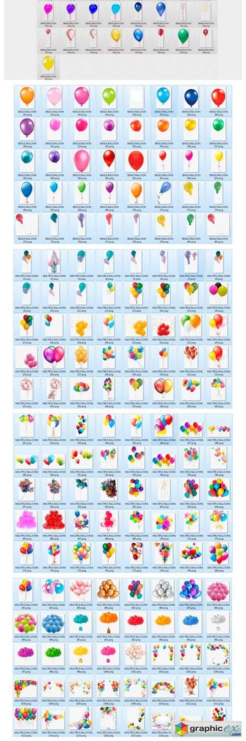  300 Balloons Overlays 