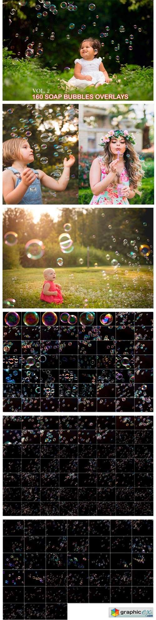  160 Soap Bubbles Photoshop Overlays 