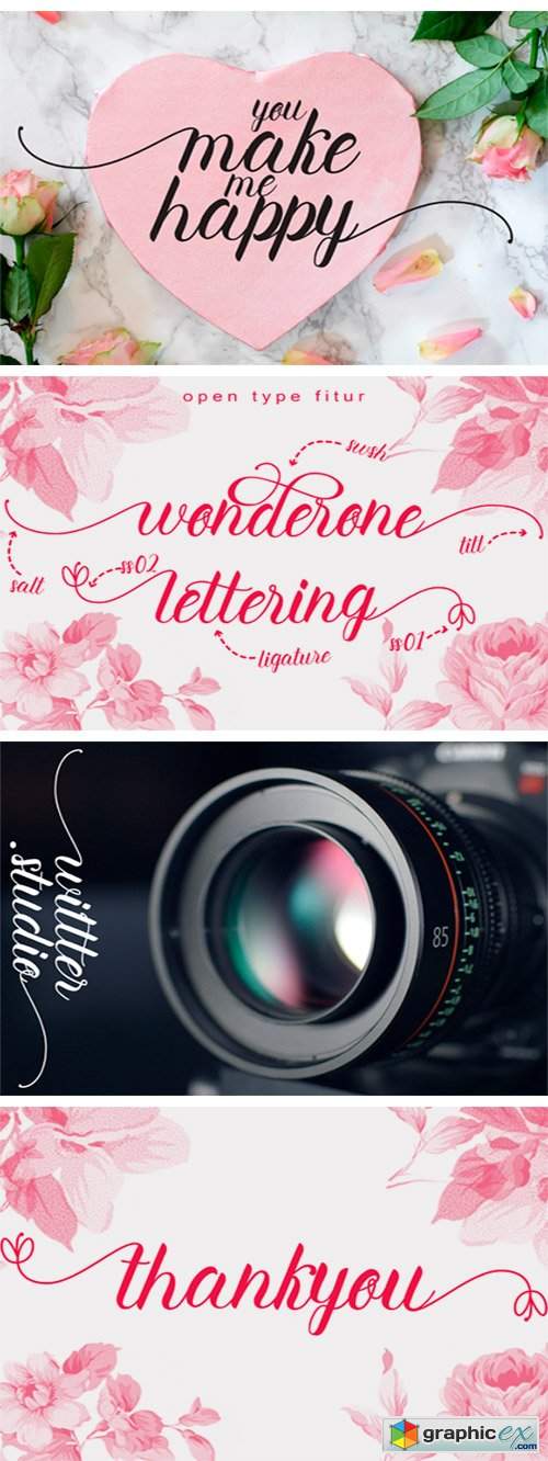  Wonderone Beautiful Font 