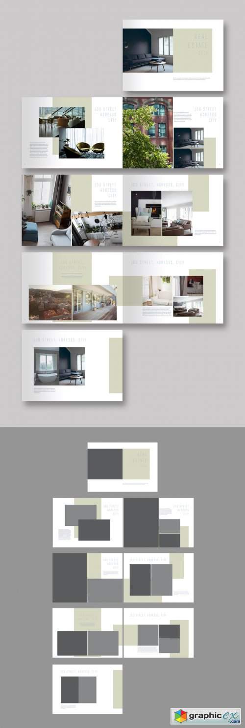  Brochure Layout with Light Green Accents 
