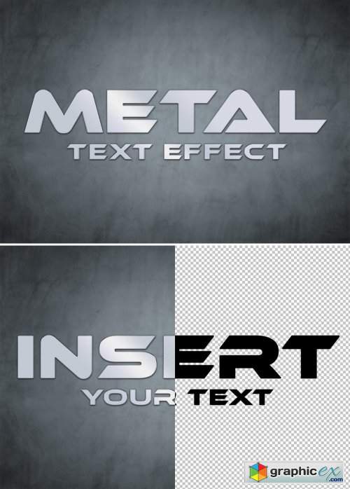  Metal Text Effect Mockup 
