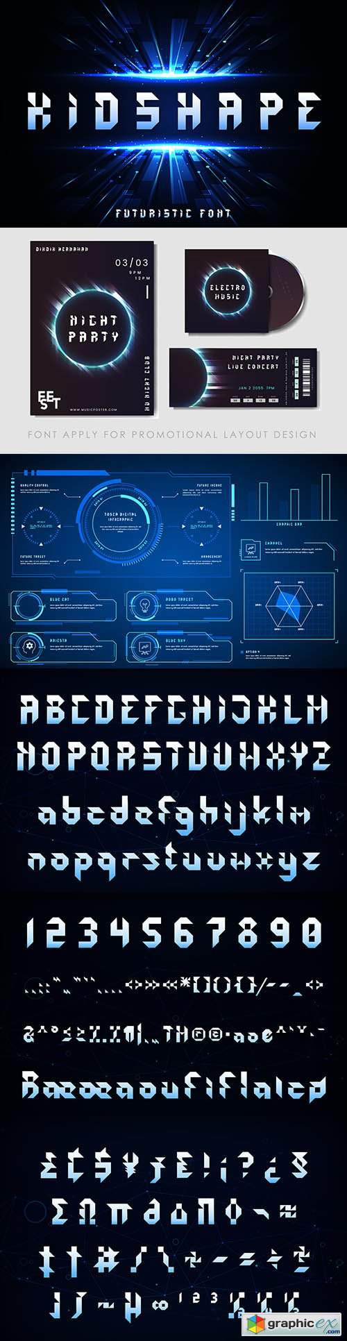  Kidshape Futuristic Display Font 