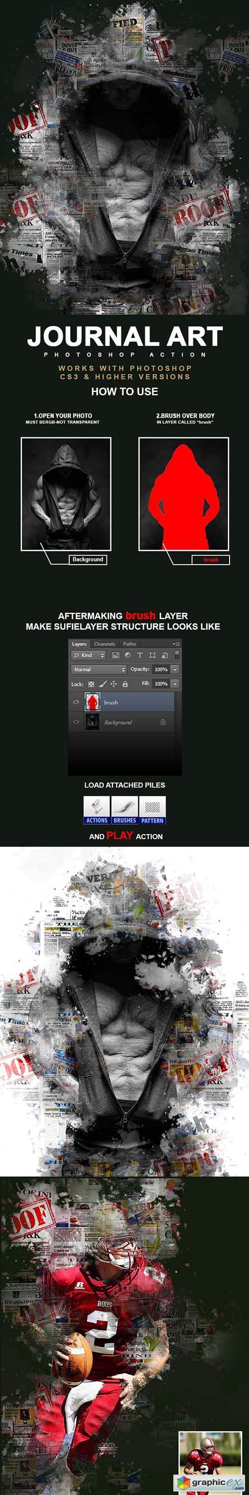 Journal Art Photoshop Action 25683156