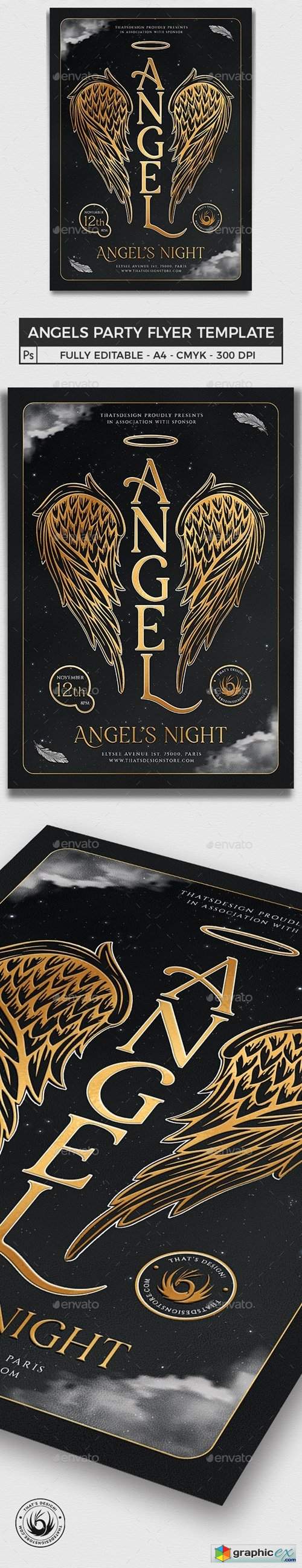 Angels Party Flyer Template V3 