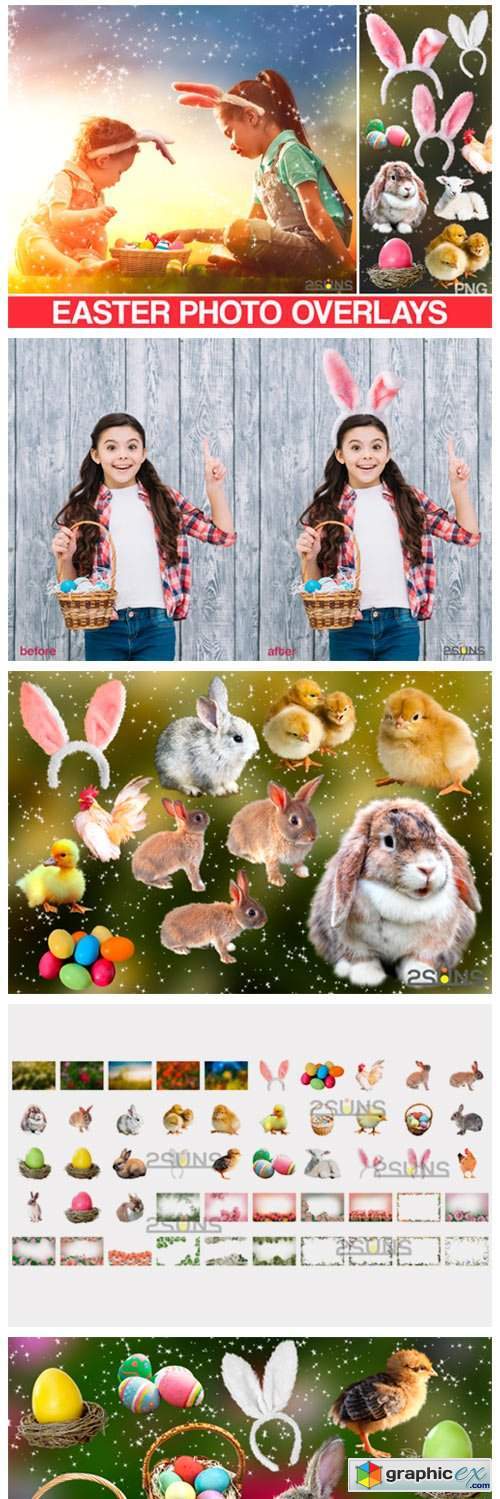 50 Easter Photo Overlays