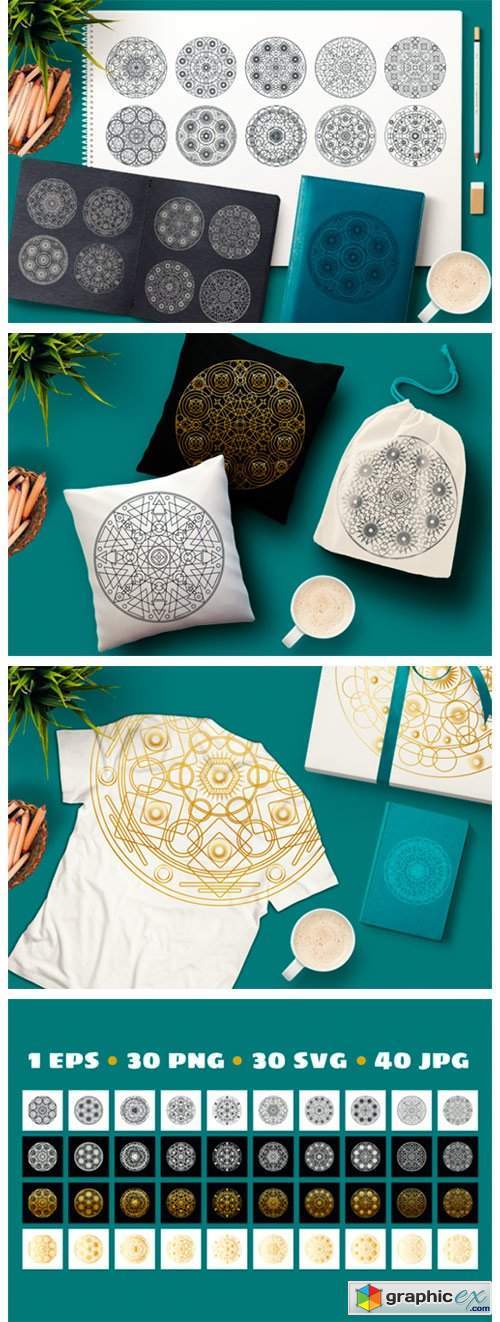 Sacred Geometric Mandalas Collection