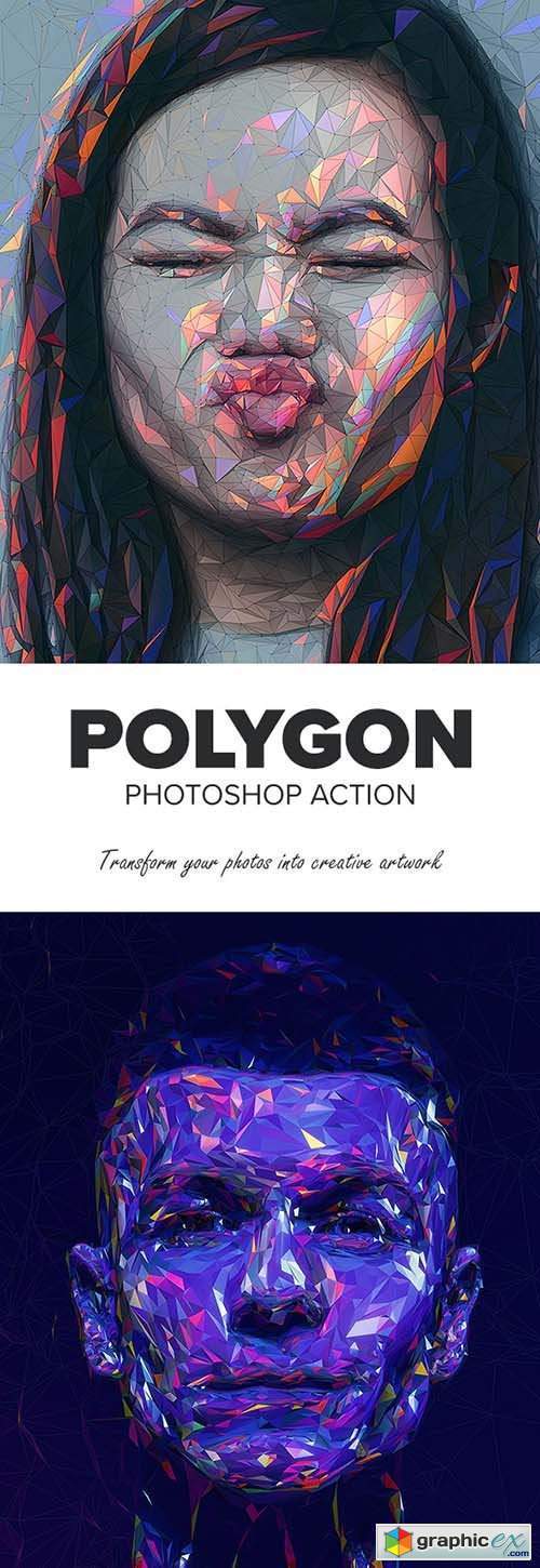 Polygon Photoshop Action 25712529