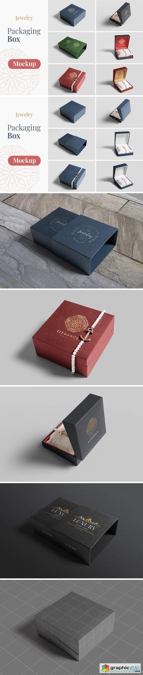 Jewelry Packaging Box Mockups