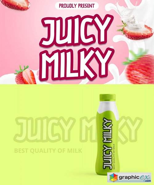  Juicy Milky Display Font 