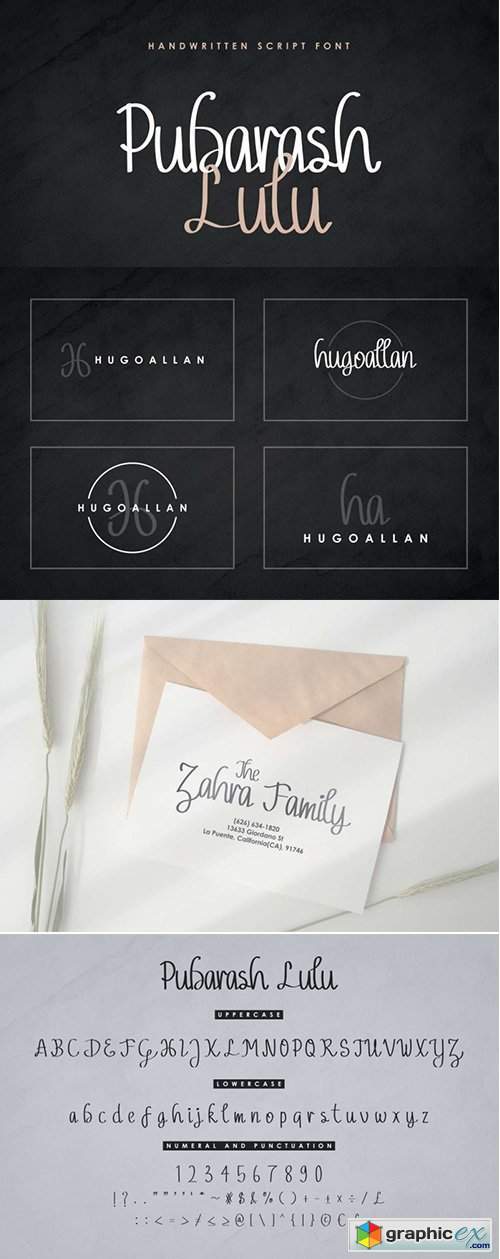 Pubarash Lulu Handwritten Font