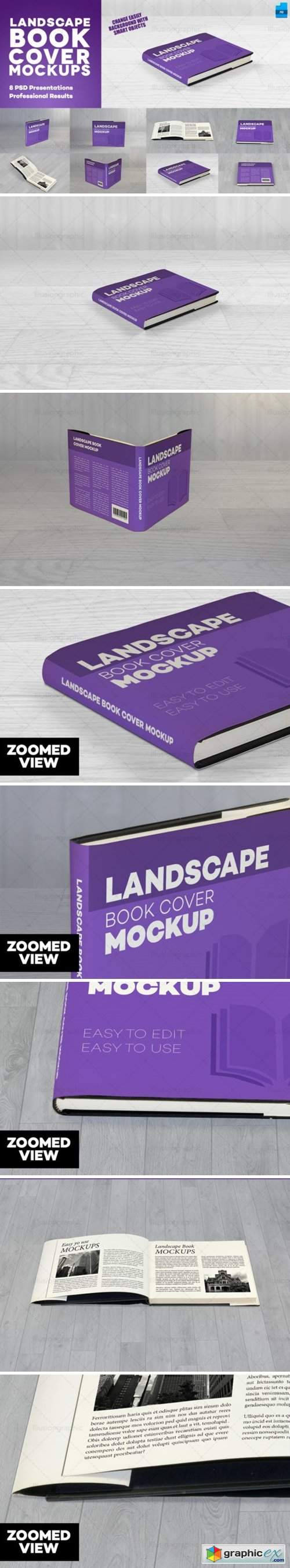  Realistic Landscape Book Cover Mockups 