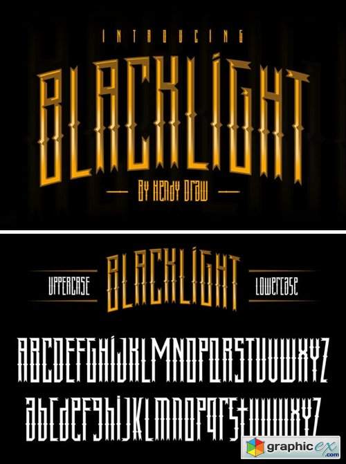  HD Black Light Font 