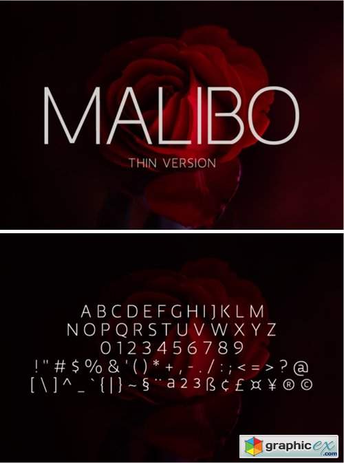  Malibo Thin Font 